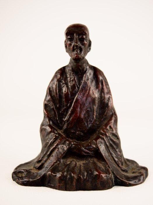 Brons - Shoun  - Heilige monnik uit de late Edo-periode. -, Antiek en Kunst, Antiek | Overige Antiek