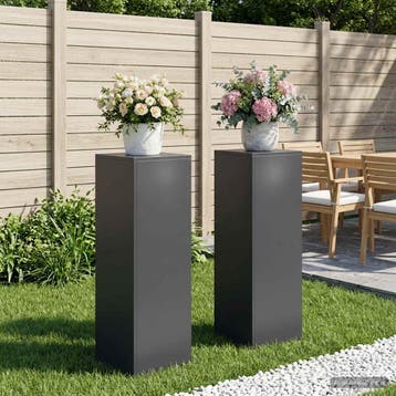 vidaXL Plantenstand 2 pcs Antraciet 30 x 30 x 100 cm, Verzenden