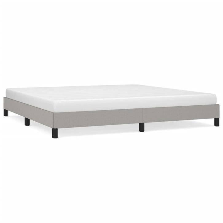 Bedframe 200x200 stof | Retour deal, -34% korting, Huis en Inrichting, Slaapkamer | Bedden, Overige maten, 200 cm, Grijs, Zo goed als nieuw