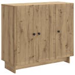 vidaXL Dressoir Artisanaal eiken 89 x 34,5 x 80 cm Bewerkt, Verzenden, Nieuw