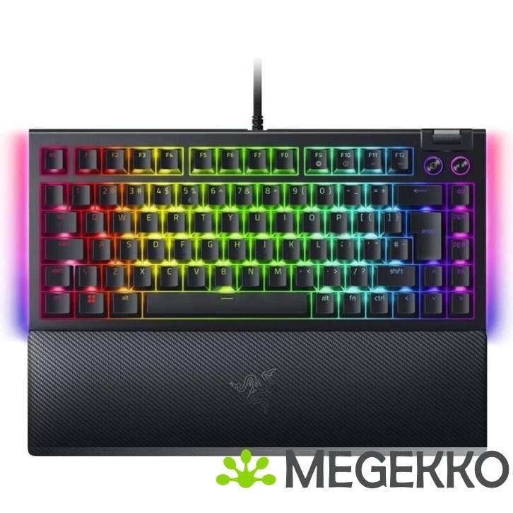Razer BlackWidow V4 75% Zwart - Razer Orange, Computers en Software, Toetsenborden, Nieuw, Verzenden