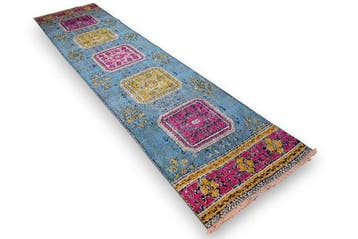 Lang vintage Usak - Loper - 360 cm - 85 cm - met certificaat