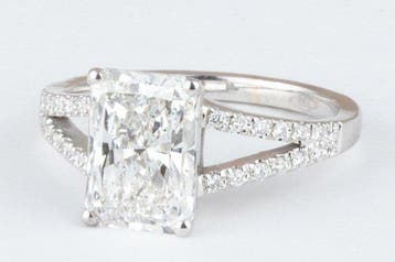 Ring - 14 karaat Witgoud - 3.00ct. tw. Diamant (Lab-grown) -, Nieuw