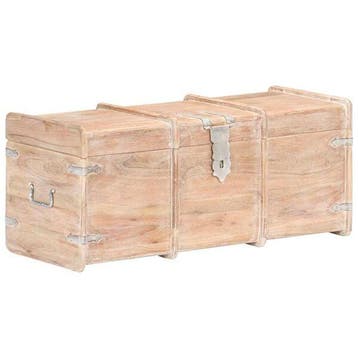 Coffre bois acacia 90x40cm - Retour client - 47% de remise, Verzenden