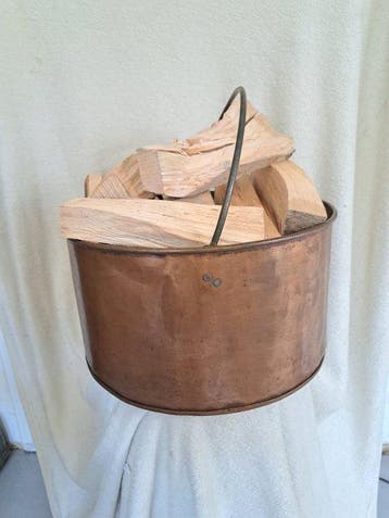 Accessoire de cheminée - Houtbak - Cuivre - Aker