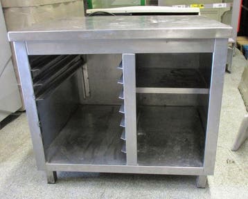 RVS Onderstel, Pizzaoven onderstel, B91 x D76 x H81cm