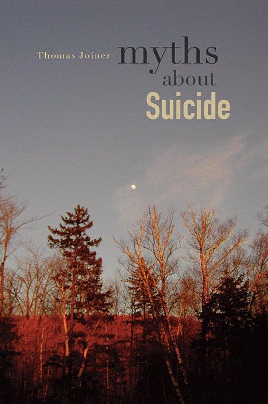 Myths about Suicide 9780674061989 Thomas Joiner, Boeken, Taal | Engels, Zo goed als nieuw, Verzenden