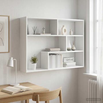vidaXL Wandplank Muurmontage Wit 95 x 20 x 69,5 cm Bewerkt, Verzenden, Nieuw