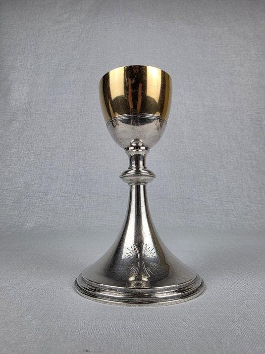 Kelk - Metaal, Verzilverd - Katholieke liturgie, Antiquités & Art, Art | Art non-occidental
