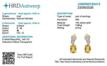 2-delige sieradenset - 14 karaat Geel goud - 1.70ct. tw.