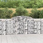 vidaXL Schanskorven 12 st gewelfd 300x30x100/120 cm ijzer, Verzenden, Nieuw
