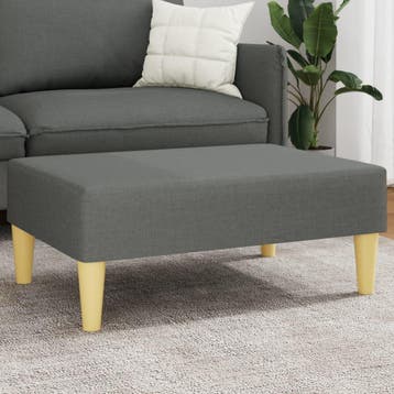vidaXL Voetenbank 77x55x31 cm stof donkergrijs, Verzenden, Nieuw