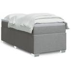 vidaXL Boxspring met matras stof lichtgrijs 90x200 cm, Verzenden, Nieuw
