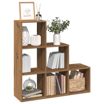 vidaXL Kamerscherm / boekenkast 3-laags 99x29x99 cm hout, Verzenden, Nieuw