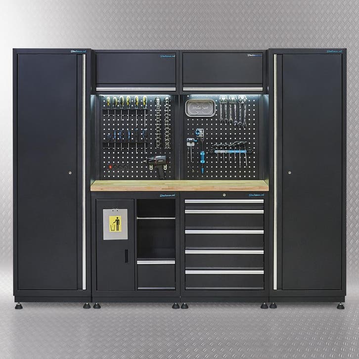 Datona Werkplaatsinrichting PREMIUM met eiken werkblad  250, Bricolage & Construction, Établis, Enlèvement ou Envoi