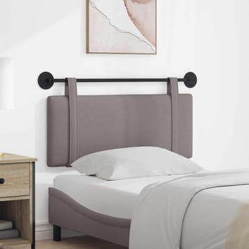 vidaXL Hangend hoofdbord Taupe Stof, Verzenden