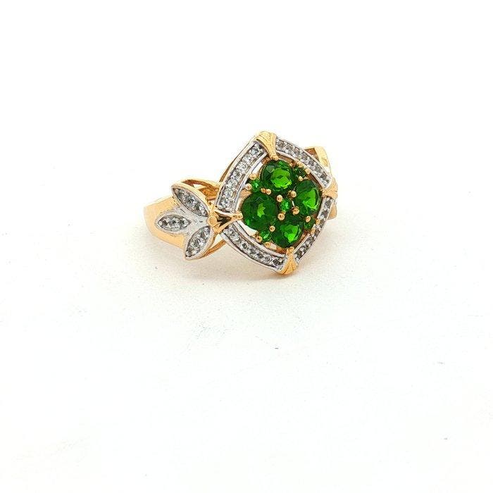 Sans prix de réserve - Bague Argent, Plaqué or - 1.32ct. tw., Handtassen en Accessoires, Ringen