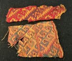 Chancay-cultuur kleurrijke textielpanelen met onderling