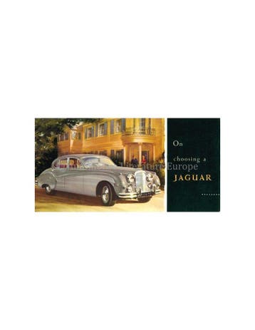 1958 JAGUAR PROGRAMMA BROCHURE ENGELS, Nieuw