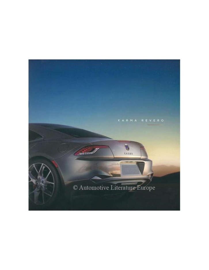 2016 FISKER KARMA REVERO BROCHURE ENGELS, Livres, Autos | Brochures & Magazines, Enlèvement ou Envoi