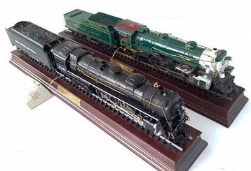 Franklin Mint H0 - Stoomlocomotief met tender (2) - Twee, Nieuw