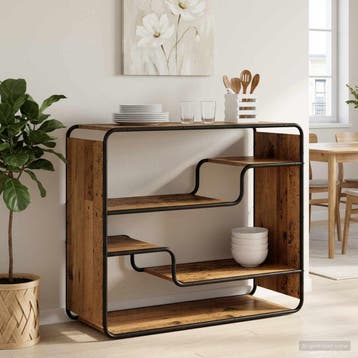 vidaXL Dressoir Oud hout 98 x 37,5 x 75,5 cm Bewerkt hout, Huis en Inrichting, Verzenden, Nieuw