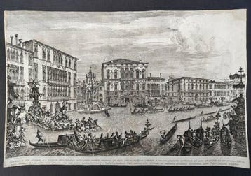 Michele Marieschi (1710-1743) - La Regata a Ca Foscari, Antiek en Kunst