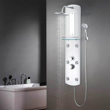 vidaXL Douchepaneel 25x43x120 cm zilver, Verzenden