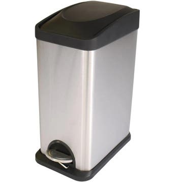 Pedaalemmer | RVS | 15L | Klapdeksel | 210x300x500(h)mm, Verzenden, Nieuw in verpakking