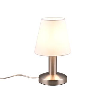 Trio MATS II tafellamp | E14 Fitting | nikkel mat met wit |, Verzenden, Nieuw