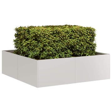 vidaXL Plantenbak 100x100x30 cm roestvrij staal, Verzenden