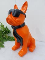 Beeld, French bulldog with tie and sunglasses - 40 cm -