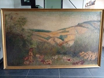 Floris Jespers (1889-1965) - De koewachter - cm 120x203