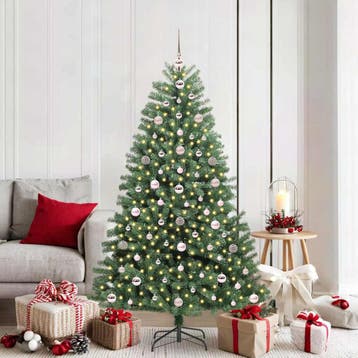 vidaXL Kunstmatige Hinged Kerstboom Groen 180 cm PVC en, Verzenden, Nieuw