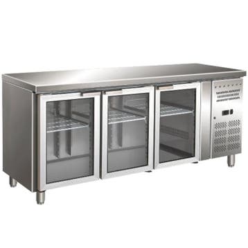 Koelwerkbank | 465L | 3 Glasdeuren (1/1 GN) | +2°C/+8°C |, Verzenden, Nieuw in verpakking
