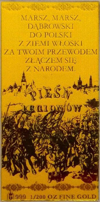 Polen. Gold medal (ND) Poland Is Not Yet Lost 1797 with, Postzegels en Munten, Munten | Europa | Niet-Euromunten