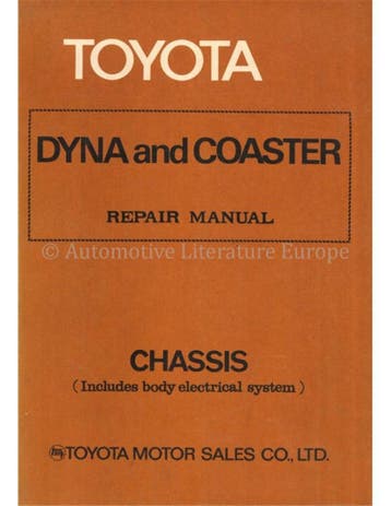 1972 TOYOTA DYNA | COASTER CHASSIS WERKPLAATSHANDBOEK