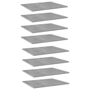 vidaXL Wandschappen 8 st 60x50x1,5 cm spaanplaat betongrijs, Verzenden