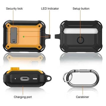 Shockproof Hoesje voor AirPods Pro 2 - Met Slot en, Verzenden, Nieuw