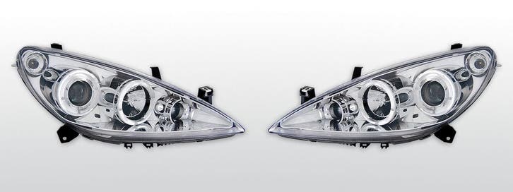 Koplampen Angel Eyes | Peugot 307 2001-2005 | chroom, Auto-onderdelen, Verlichting, Nieuw, Peugeot, Verzenden