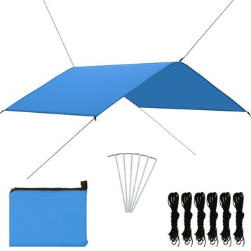 vidaXL Afdekzeil 4x4 m blauw, Verzenden, Nieuw