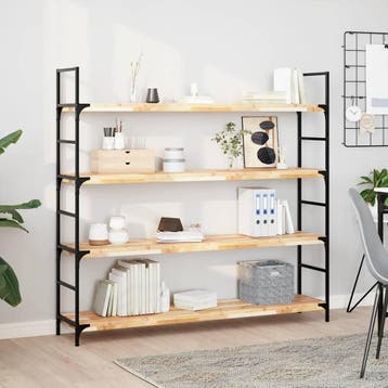 vidaXL Wandschappen 2 st zwevend 160x30x4 cm onbehandeld, Verzenden, Nieuw
