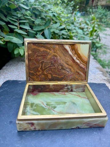 Sieradendoos - Onyx - 60s, Antiquités & Art