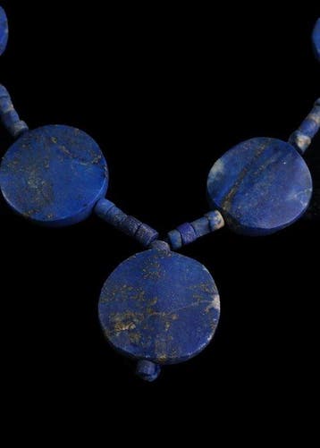Asiático occidental lapis-lazuli Collier de perles (Sans