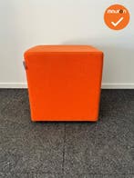 Rohde & Grahl - Poef - met wielen - 47.5x45x45cm - Oranje, Vergader- of Presentatieruimte, Ophalen of Verzenden, Gebruikt, Stoel