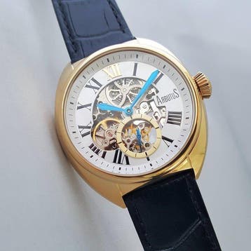 Arbutus - Automatic - Skeleton - Gold - Open Heart -, Nieuw