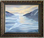 École néo-cubiste espagnole (XX) - Horizon sur le lac