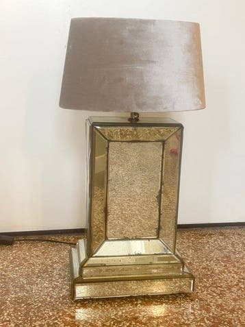 Tafellamp (2) - antieke spiegel - Paar lampen, Nieuw