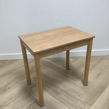 schilte houten schooltafel (hxbxd) 58x60x42 cm, beuken, Huis en Inrichting, Gebruikt