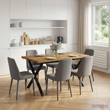 vidaXL Eettafel met levendige rand 120 x 80 x 75 cm, Verzenden